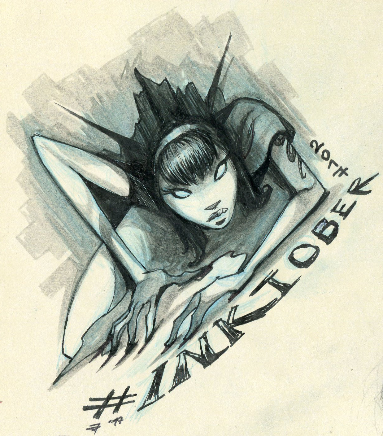 Inktober2017 08 CrawlingShadow