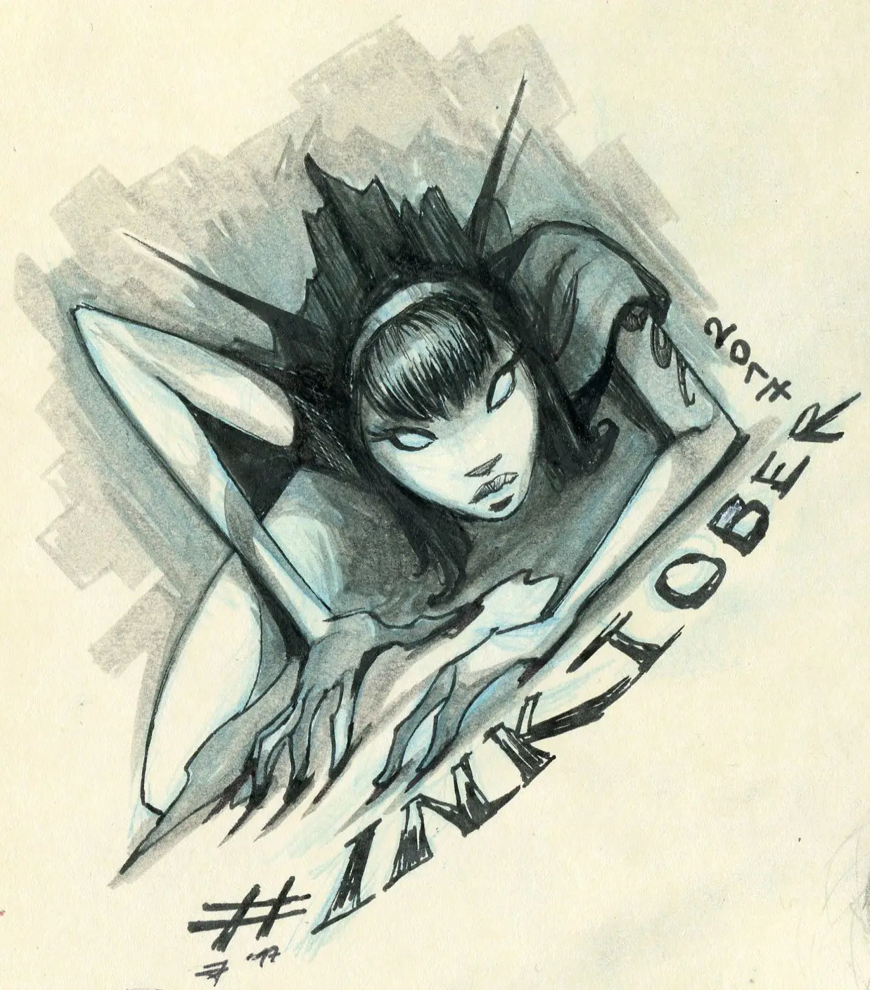 Inktober2017 08 CrawlingShadow